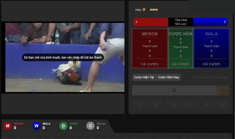 Các cửa cược tại sảnh Đá Gà Sabong Tại M8Win