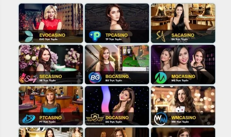 Đa dạng các sảnh Casino Online uy tín hợp tác với M8WIN