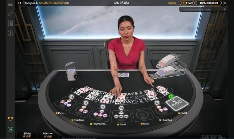 Thử Thách Trí Tuệ Cùng Trò Chơi Blackjack Tại M8Win Rinh Quà Khủng 2 Giao diện chơi Blackjack Tại M8Win